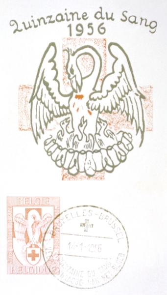 Почтовая открытка с изображением пеликана (Бельгия)