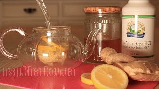 Чай с имбирем, лимоном, медом и соком алоэ вера - напиток для похудения