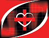 Медицинский красный крест и сердце | Векторный клипарт