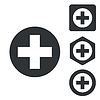 Медицинская набор иконок, монохромный | Векторный клипарт