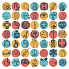 49 дро Doodle набор иконок, медицинские темы | Векторный клипарт