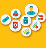 Набор красочных медицинские иконки для веб-дизайна | Векторный клипарт