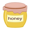 Мед горшок на белом фоне | Векторный клипарт