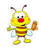 Пчела с медом | Векторный клипарт