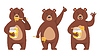 Набор символов медведя | Векторный клипарт