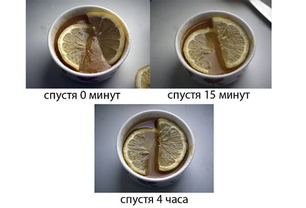 топление меда лимоном