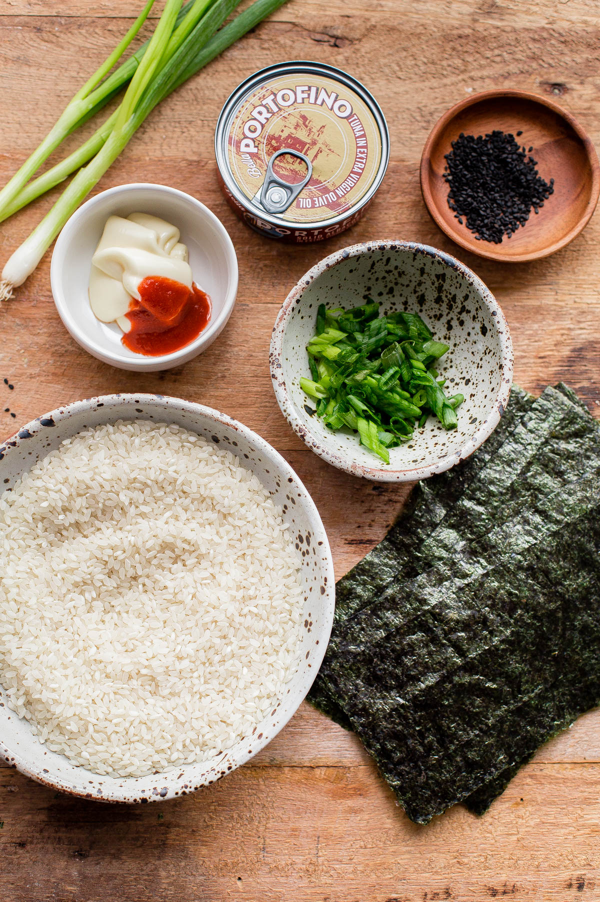 Homemade Tuna Onigiri Ingredients